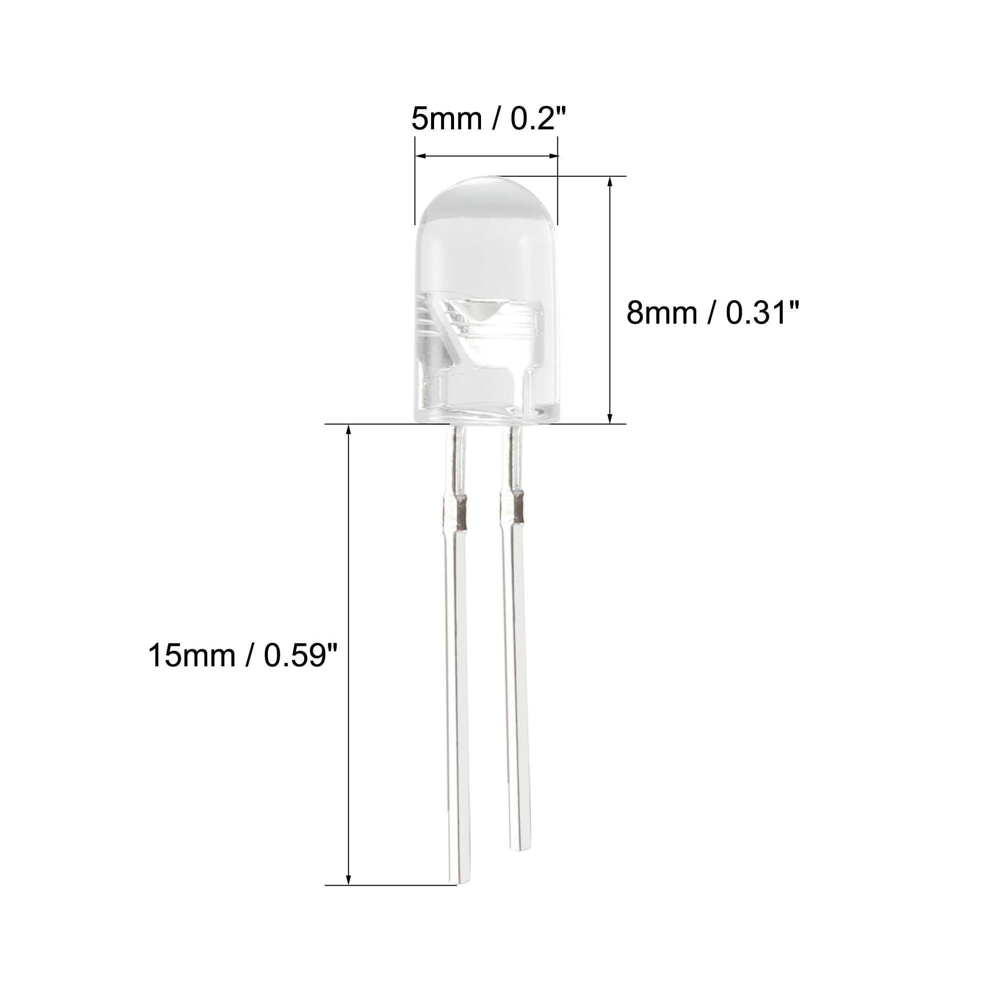20pcs 5mm 940nm Infrared Emitting diode DC 1.5V LED IR emitter Clear Light Emitting diodes Round Head for Arduino 